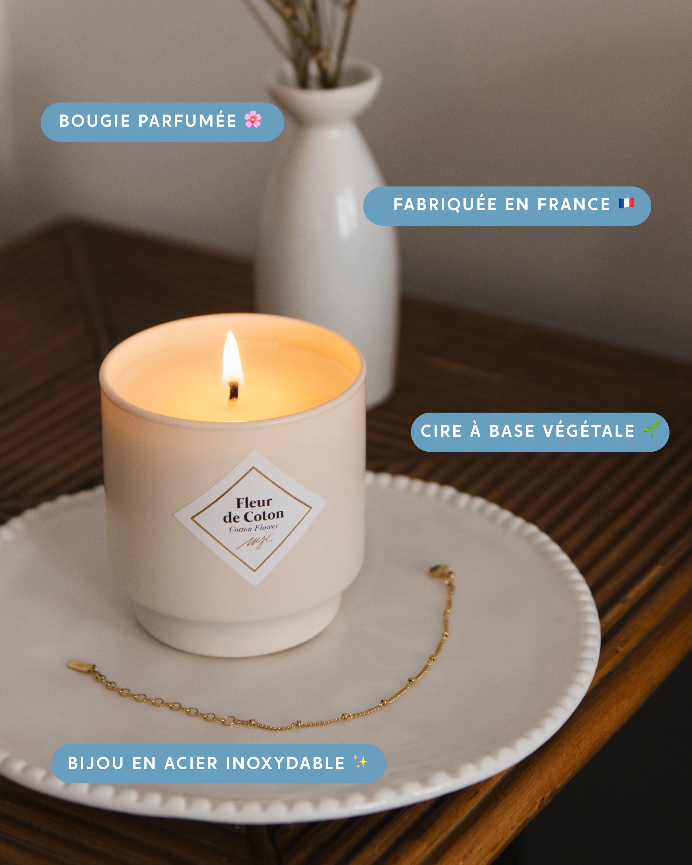 Bougie bijou surprise Fleur de Coton - Image 2