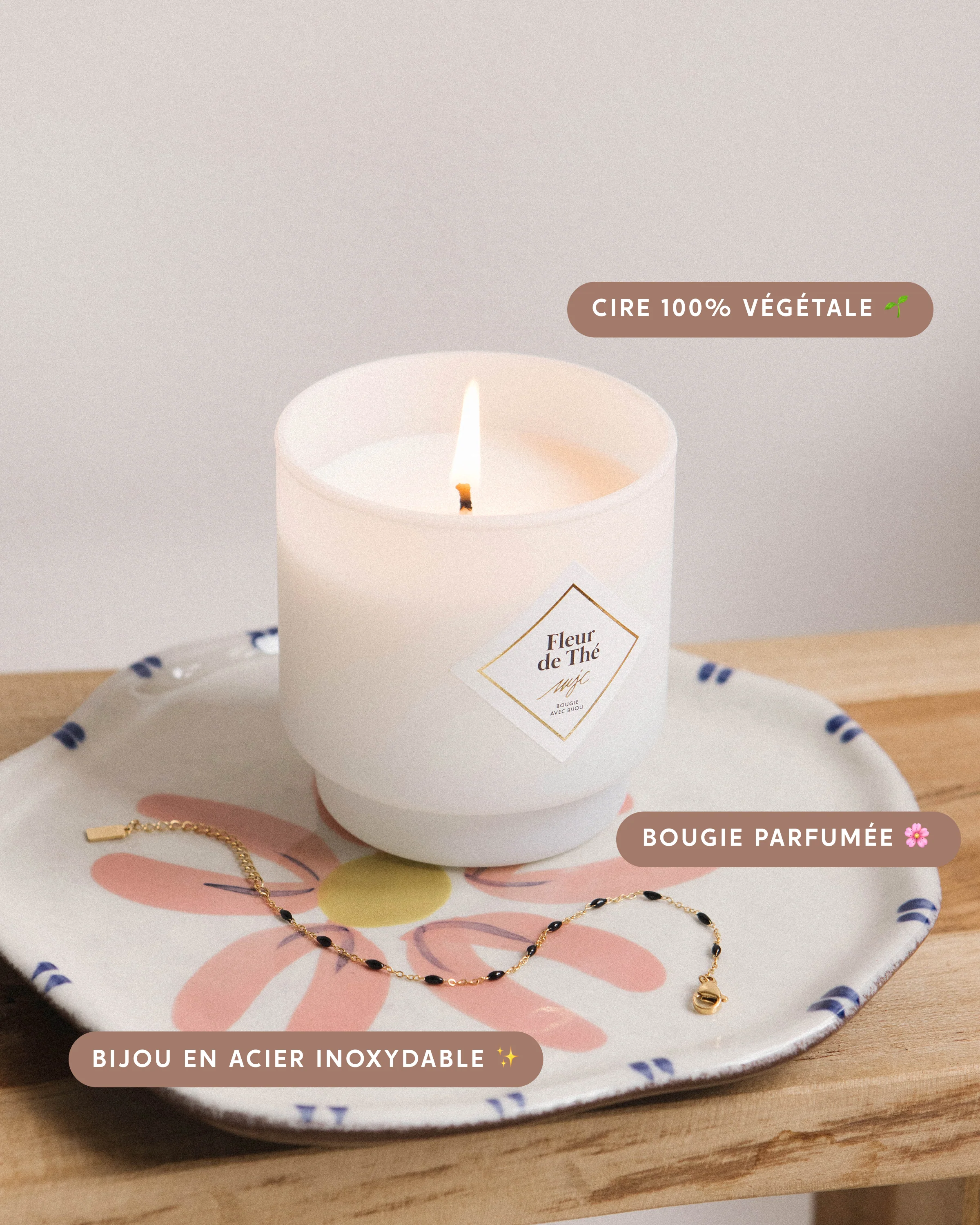 Bougie bijou Fleur de Thé - Image 2