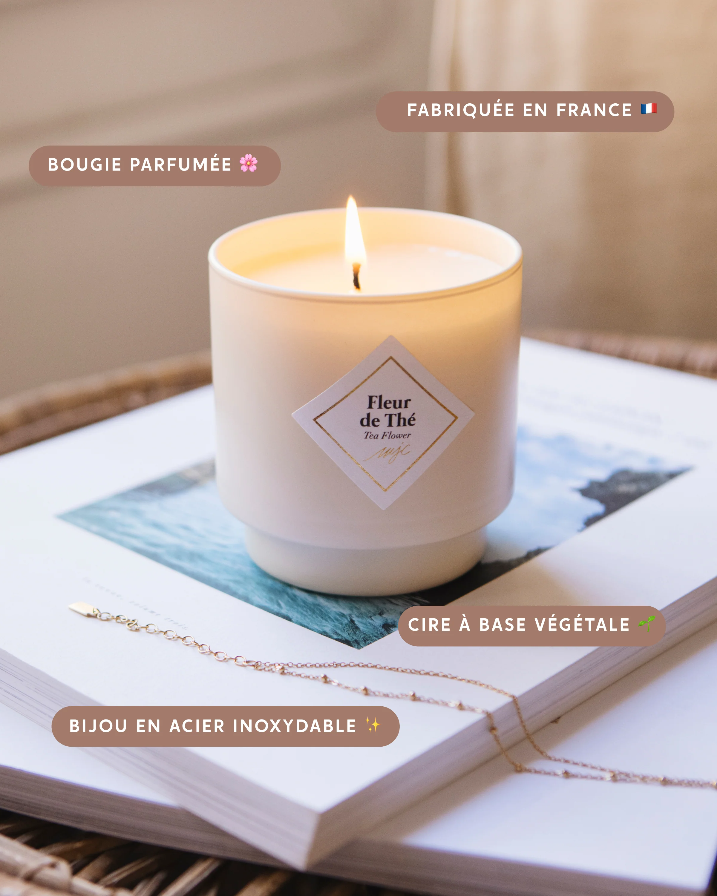 Bougie bijou surprise Fleur de Thé - Image 7