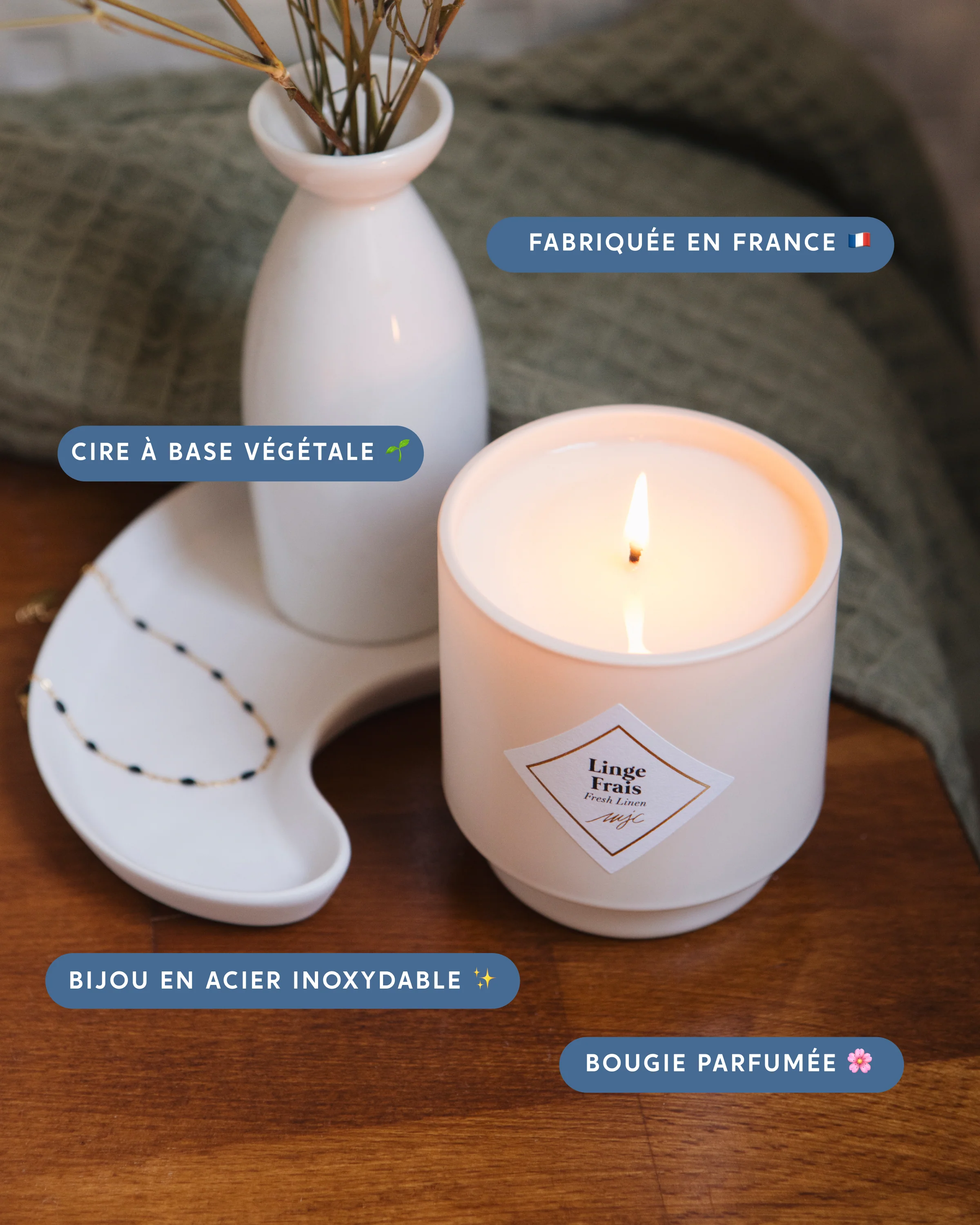 Bougie bijou Linge Frais - Image 2