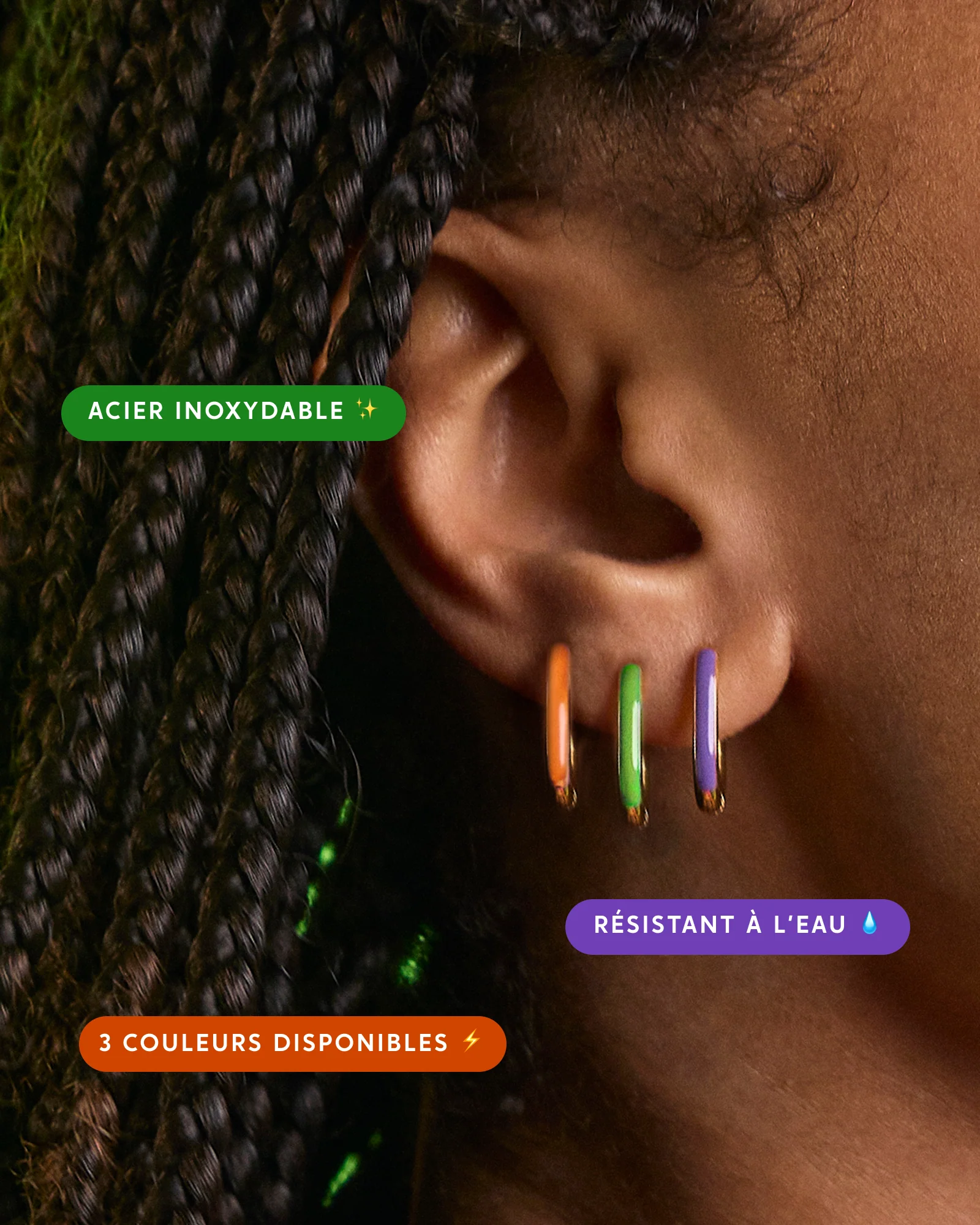 Bougie bijou boucle d'oreille Néon - Image 4