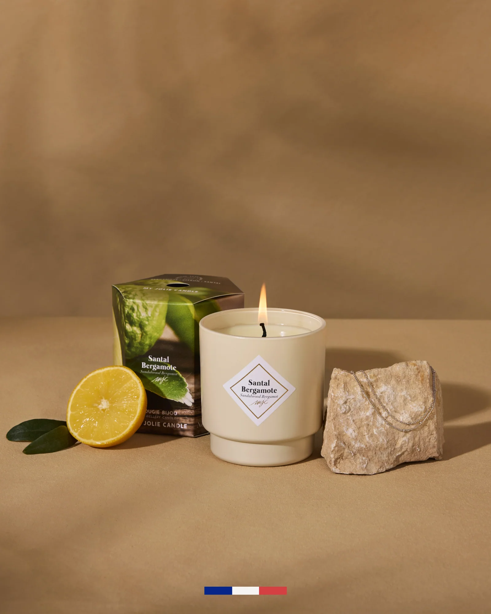 Bougie bijou surprise Santal Bergamote