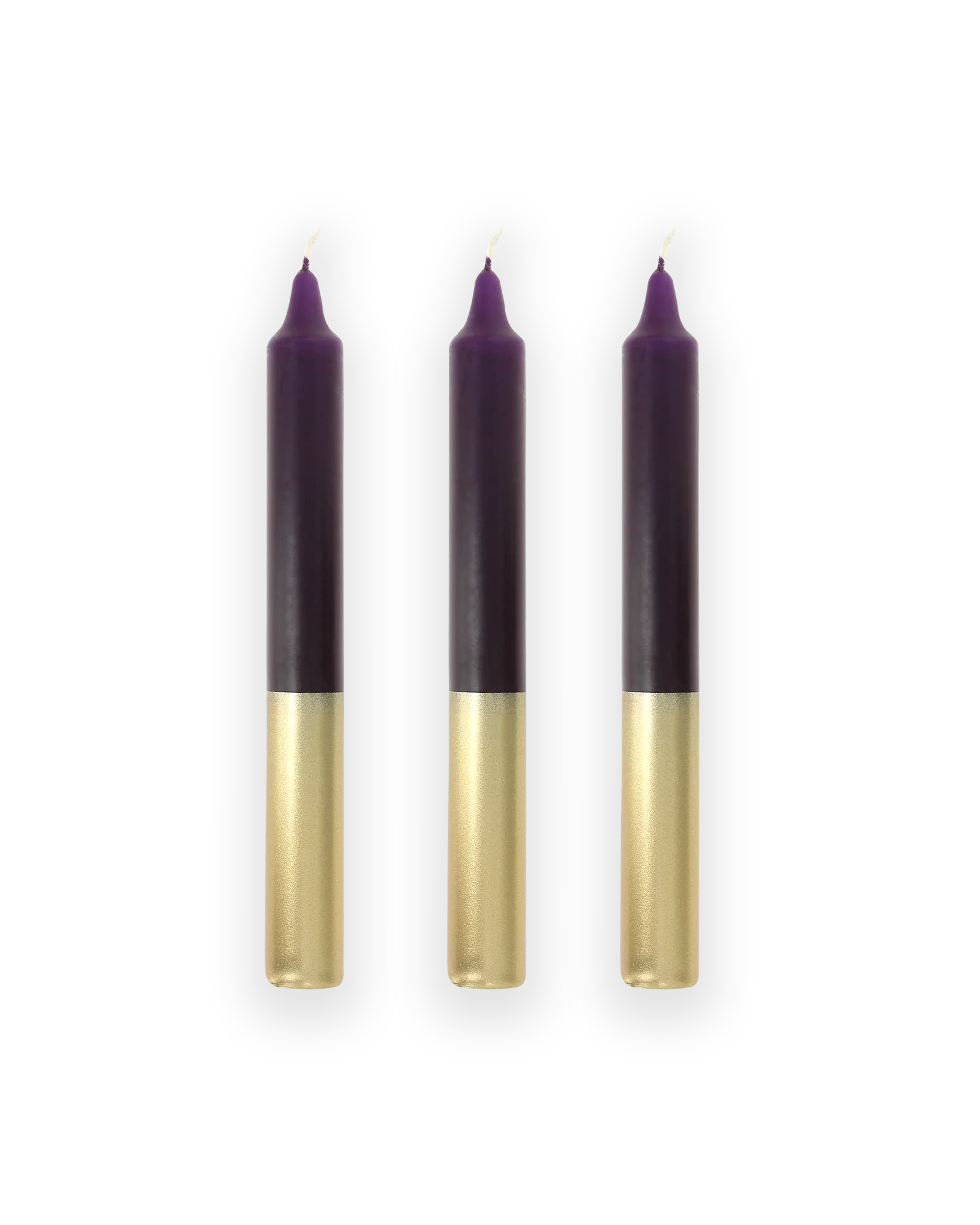 Bougies Bicolores - Aubergine & Or - Image 5