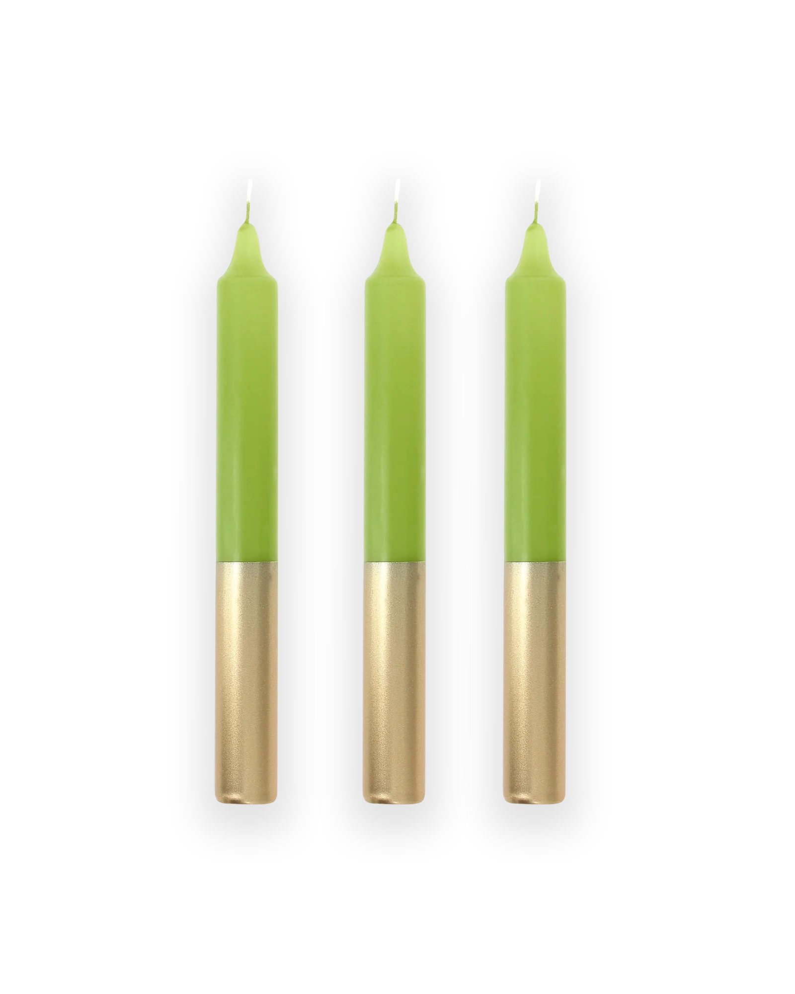 Bougies Bicolores - Vert Olive & Or - Image 4