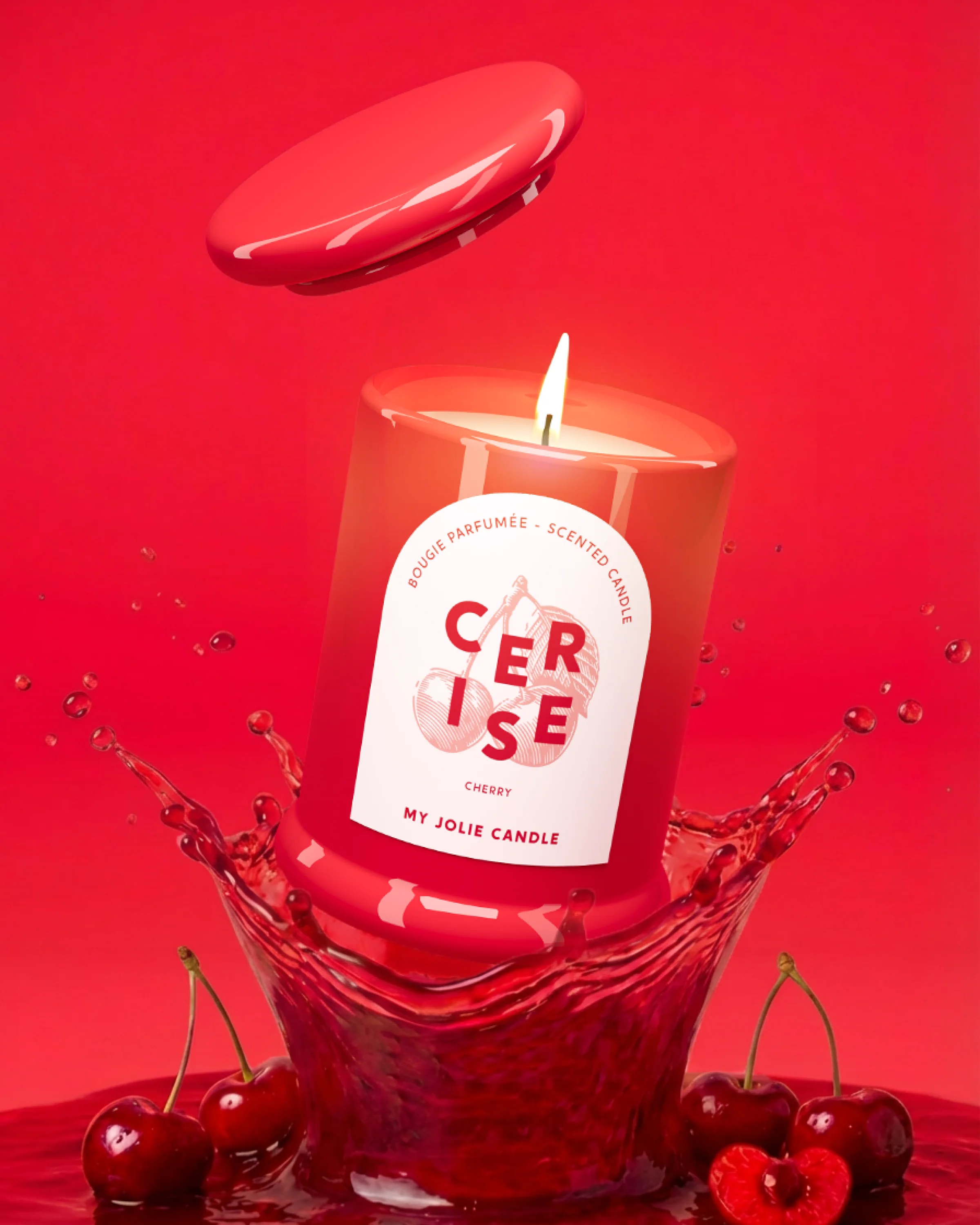 Bougie parfumée Cerise - Image 3