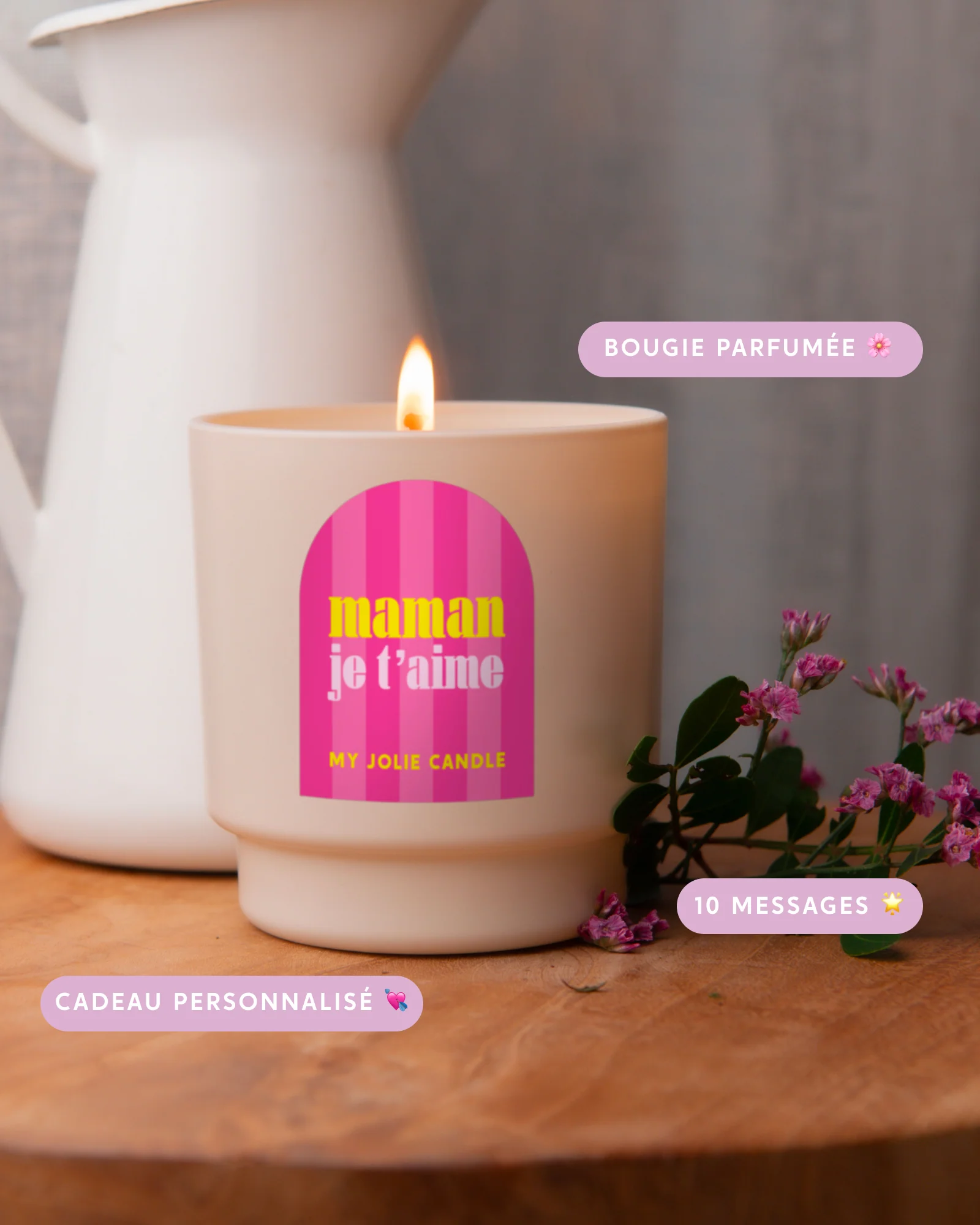 Bougie parfumée "Maman je t'aime" - Image 3