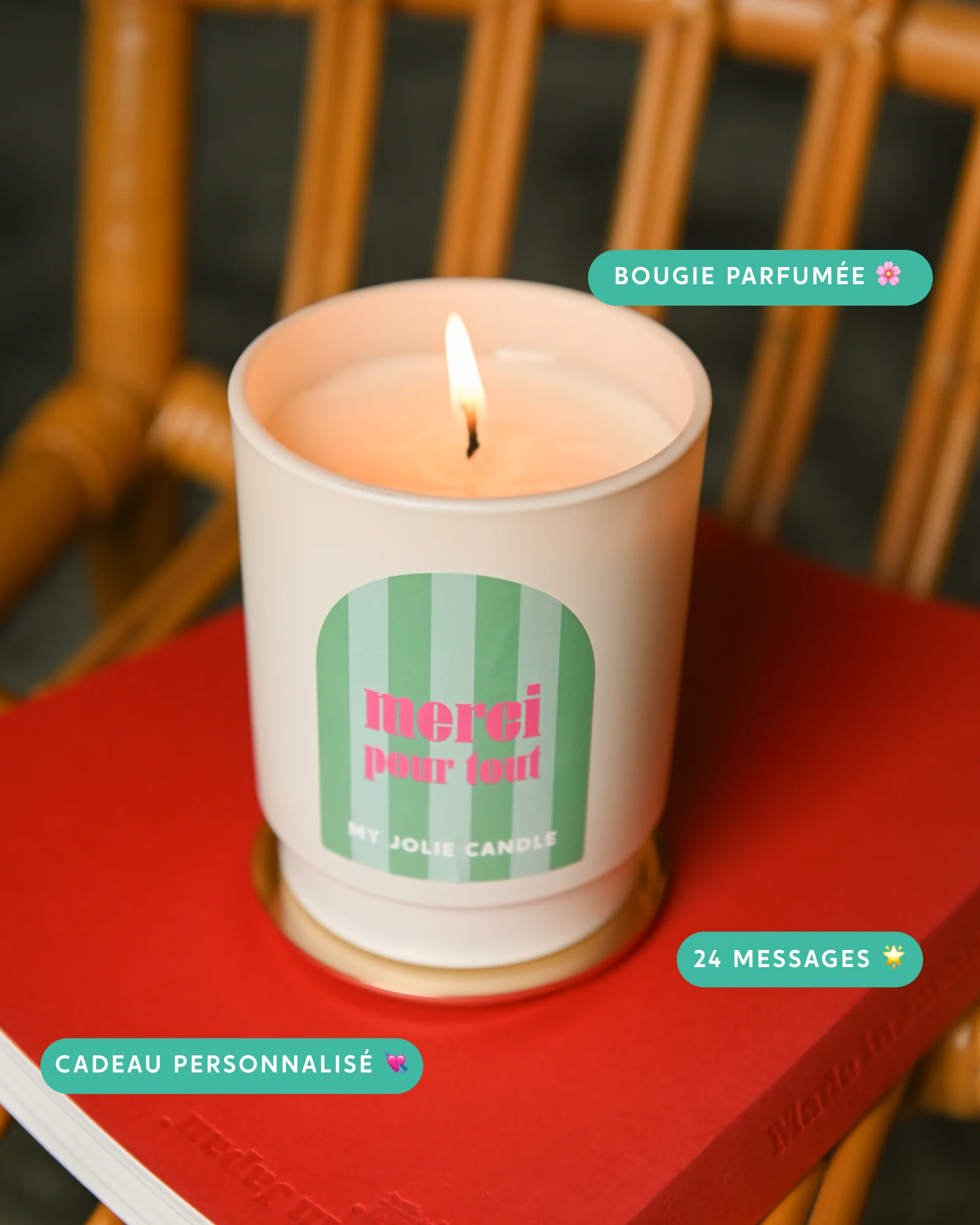 Bougie parfumée - Merci pour tout - Image 2