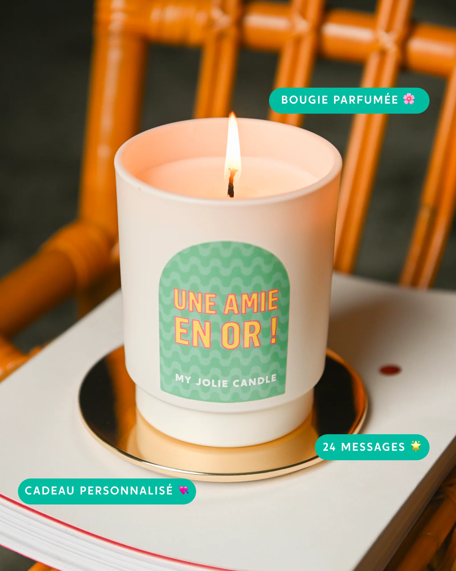 Bougie parfumée - Une amie en or - Image 2