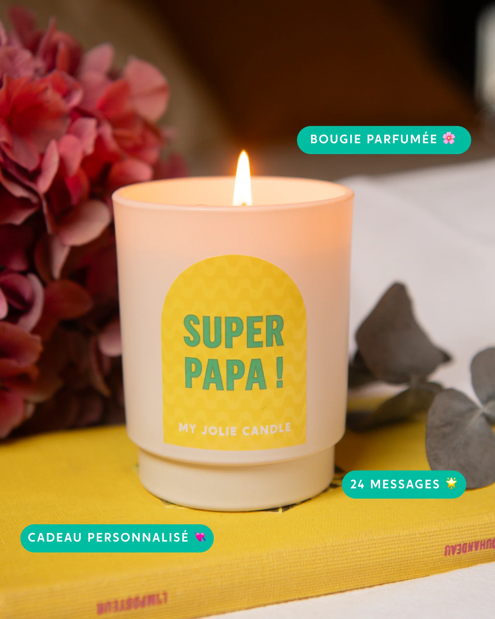 Bougie parfumée "Super Papa !" - Image 2