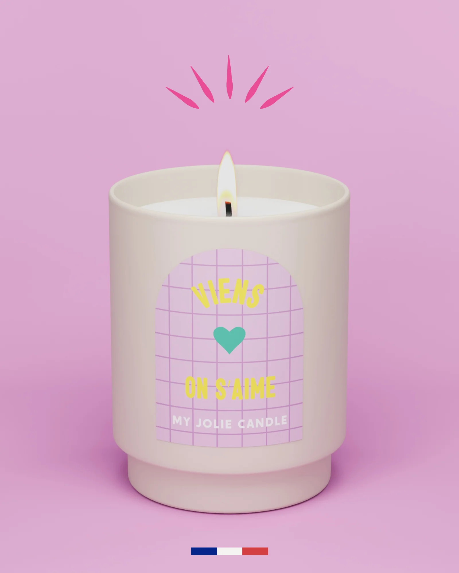 Bougie parfumée "Viens on s'aime" - Image 4