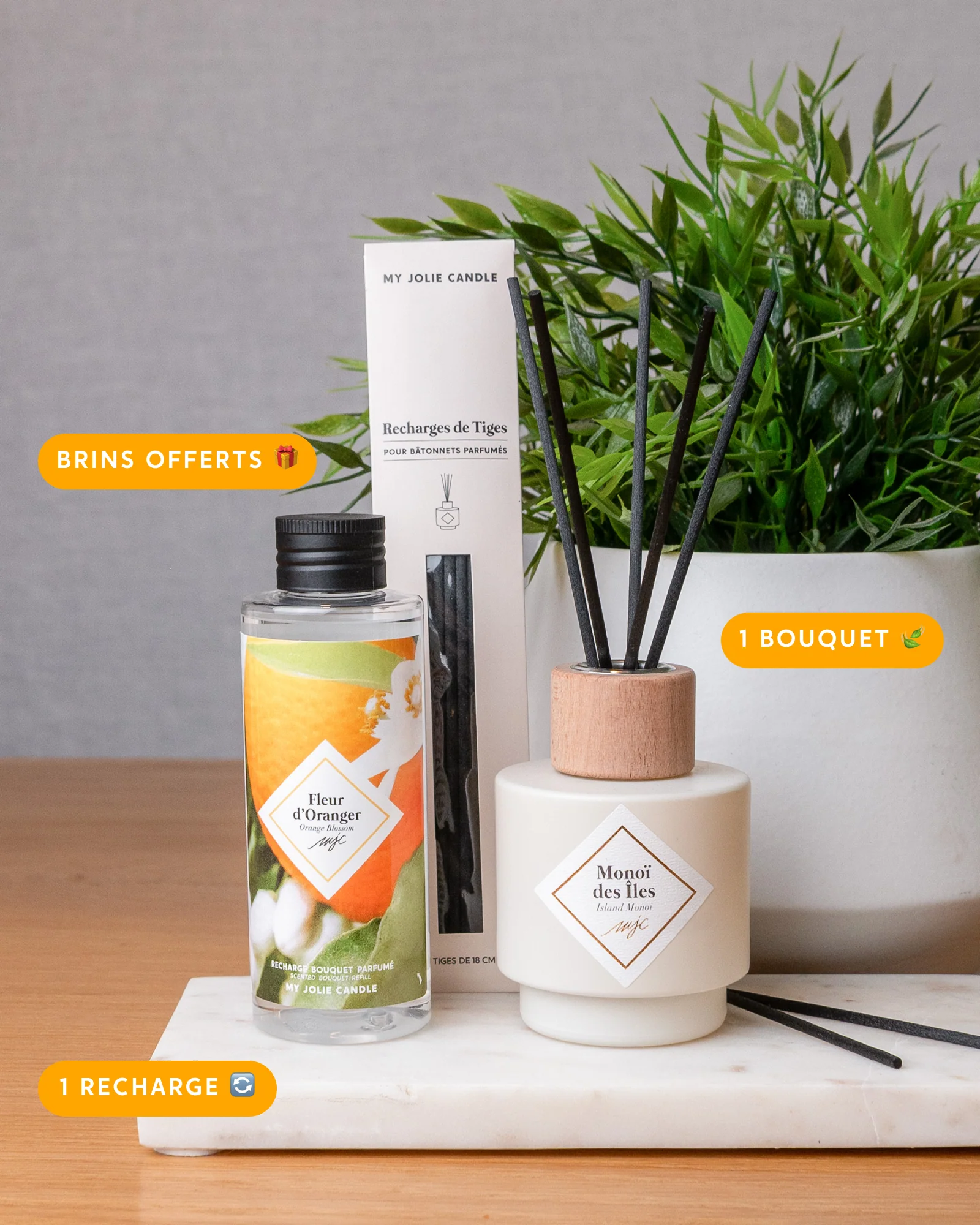 Duo bouquet parfumé et recharge - Image 2