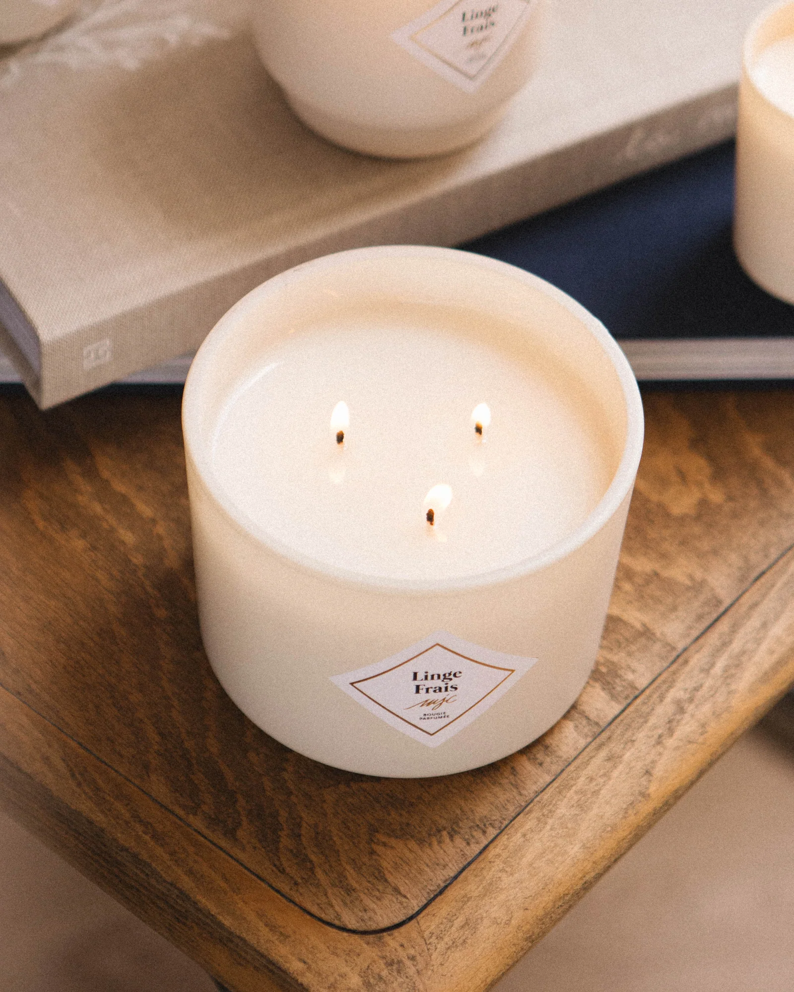 Grande bougie Linge Frais - Image 4