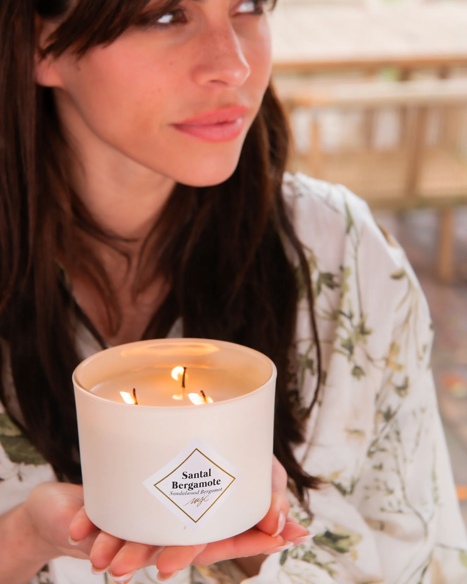 Grande bougie Santal Bergamote - Image 3