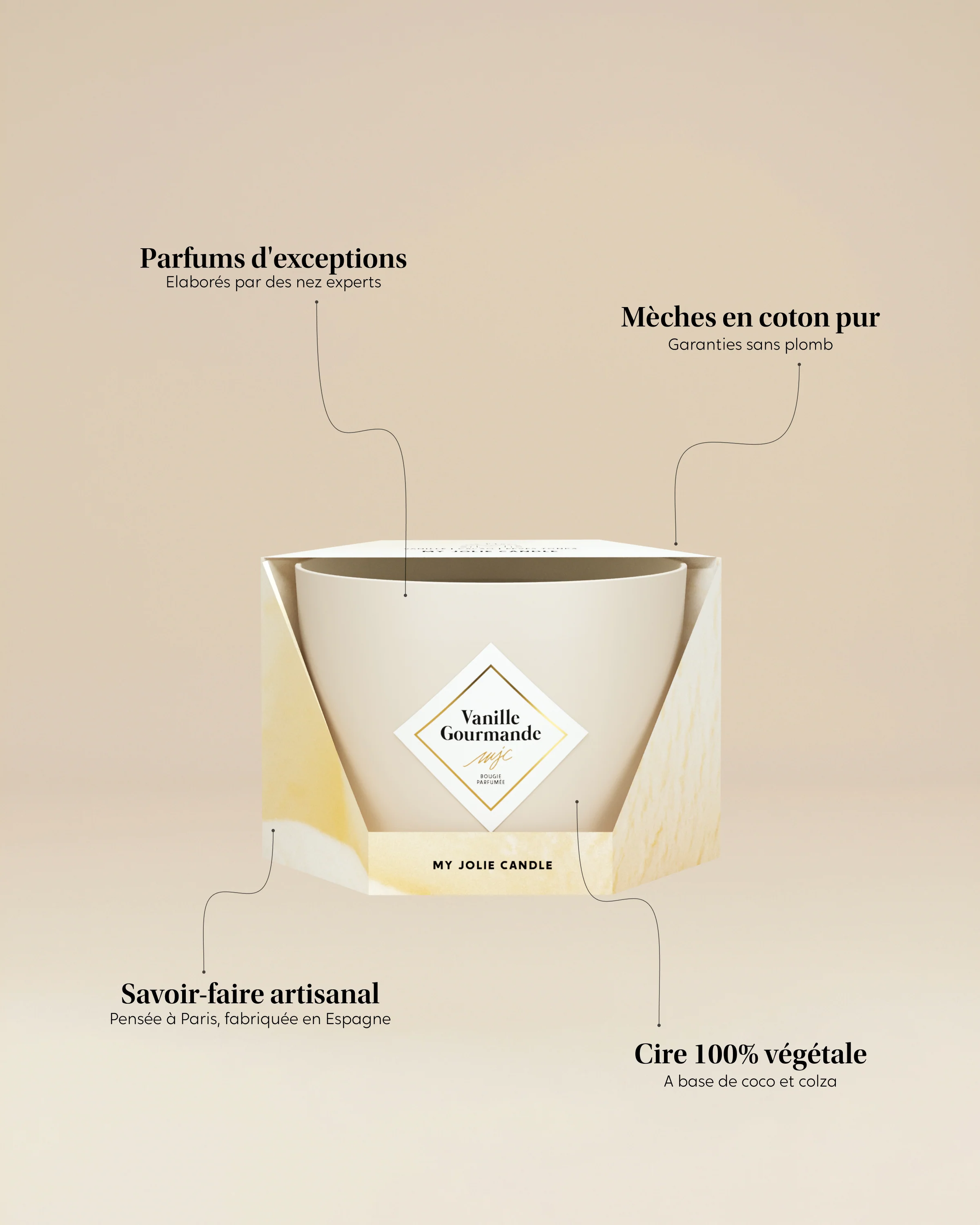 Grande bougie Vanille Gourmande - Image 3