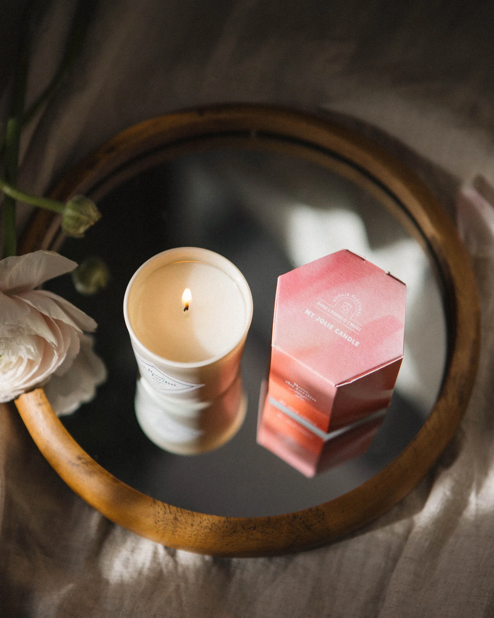 Petite bougie Rose du Jardin - Image 3